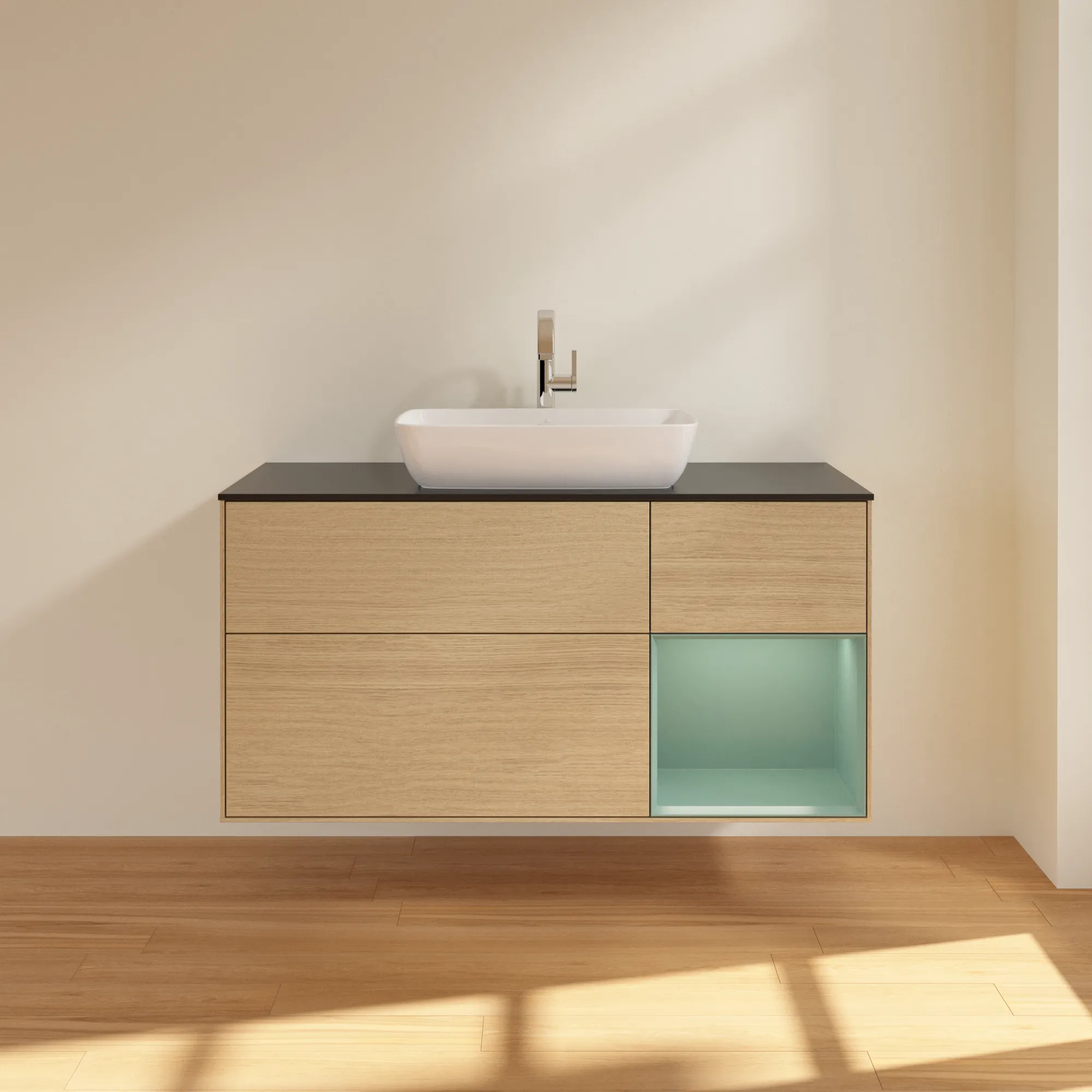 Villeroy & Boch Waschtischunterschrank „Finion“ für Schrankwaschtisch 1200 × 603 × 501 mm Oak Veneer, für Becken mittig