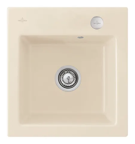 Villeroy & Boch flächenbündiges Küchenspülbecken „Subway“ 45 XS flat 440 × 475 × 220 mm, für Becken mittig in Ivory Villeroy & Boch flächenbündiges Küchenspülbecken „Subway“ 45 XS flat 440 × 475 × 220 mm, für Becken mittig in Ivory
