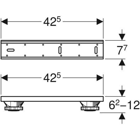 Set Füße und Traversen, mit Wandanker, für Duschwanne aus Sanitäracryl Set Füße und Traversen, mit Wandanker, für Duschwanne aus Sanitäracryl