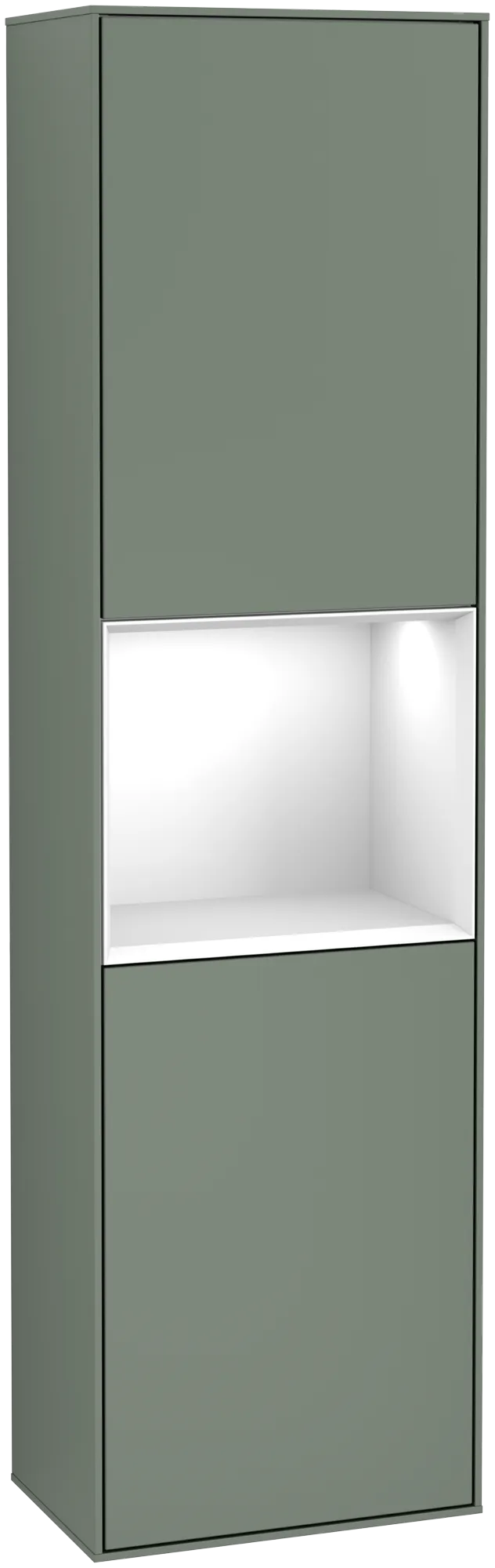 Villeroy & Boch Hochschrank Finion F460GF 418x1516x270 mm, Olive Matt Lacquer, mit Beleuchtung und Push-to-open Funktion Villeroy & Boch Hochschrank Finion F460GF 418x1516x270 mm, Olive Matt Lacquer, mit Beleuchtung und Push-to-open Funktion