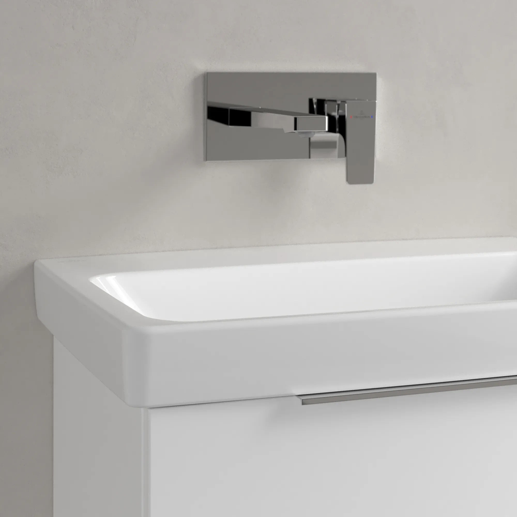 Villeroy & Boch Architectura Wandwaschbecken 4A87KF, 650x445x165mm, weiß Alpin, glänzend, Sanitärkeramik, Wandmontage