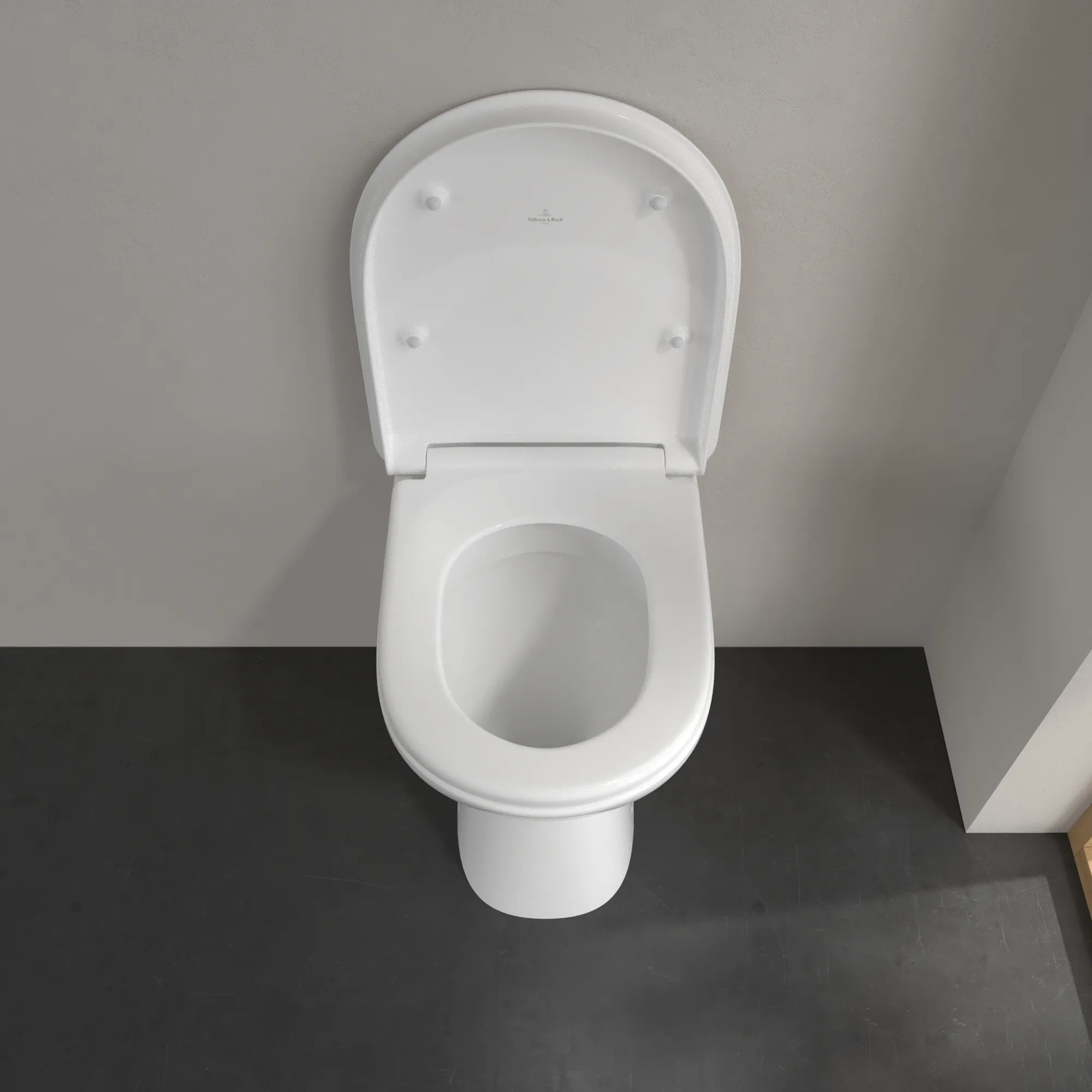 Stand-Tiefspül-WC „ViCare“ 49 × 36 × 46 cm in Weiß Alpin, ohne Spülrand, Tiefspüler Stand-Tiefspül-WC „ViCare“ 49 × 36 × 46 cm in Weiß Alpin, ohne Spülrand, Tiefspüler