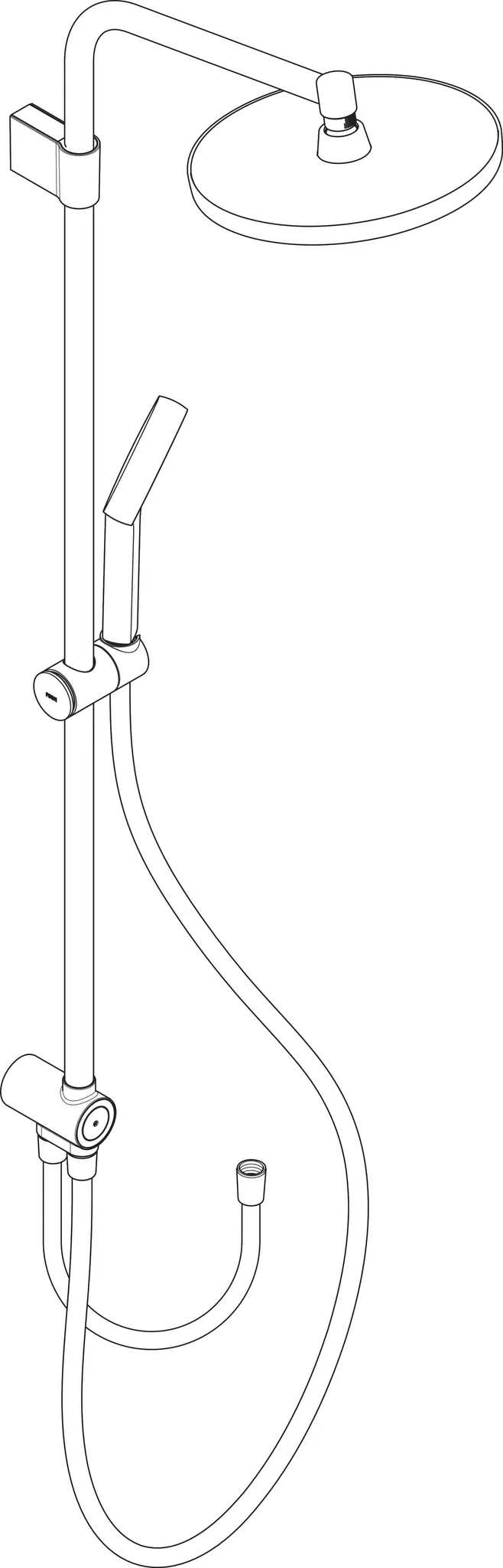 Activera S Showerpipe 240 1jet EcoSmart Reno Varia, Chrom