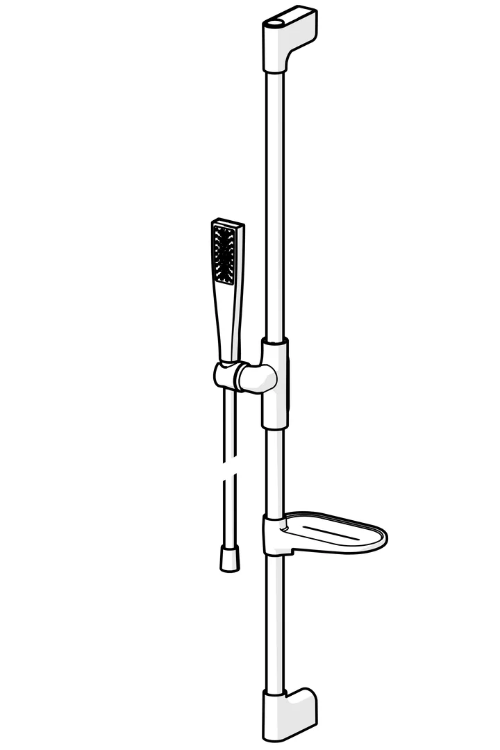 HansaAURELIA Wandstangengarnitur HansaAURELIA 4715 1-strahlig Matt-Schwarz HansaAURELIA Wandstangengarnitur HansaAURELIA 4715 1-strahlig Matt-Schwarz
