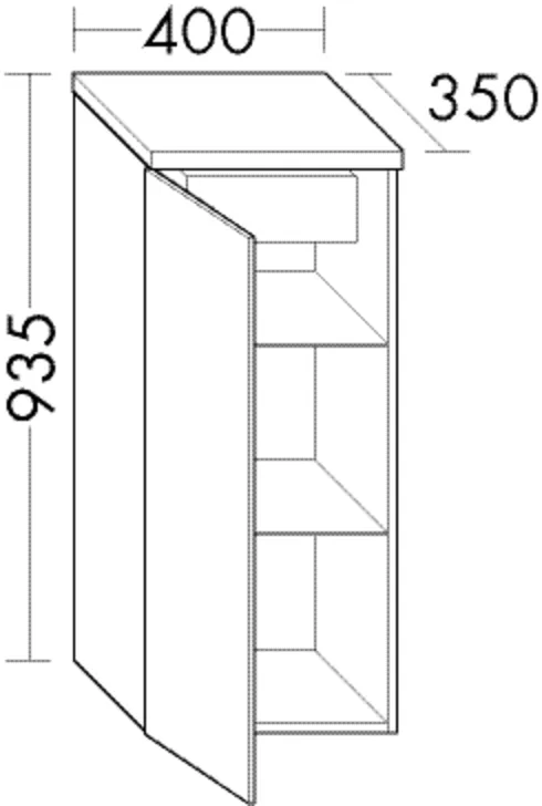 burgbad Hochschrank „Sinea1.0“ 440 × 935 × 390 mm in Eiche Dekor Baumwolle burgbad Hochschrank „Sinea1.0“ 440 × 935 × 390 mm in Eiche Dekor Baumwolle