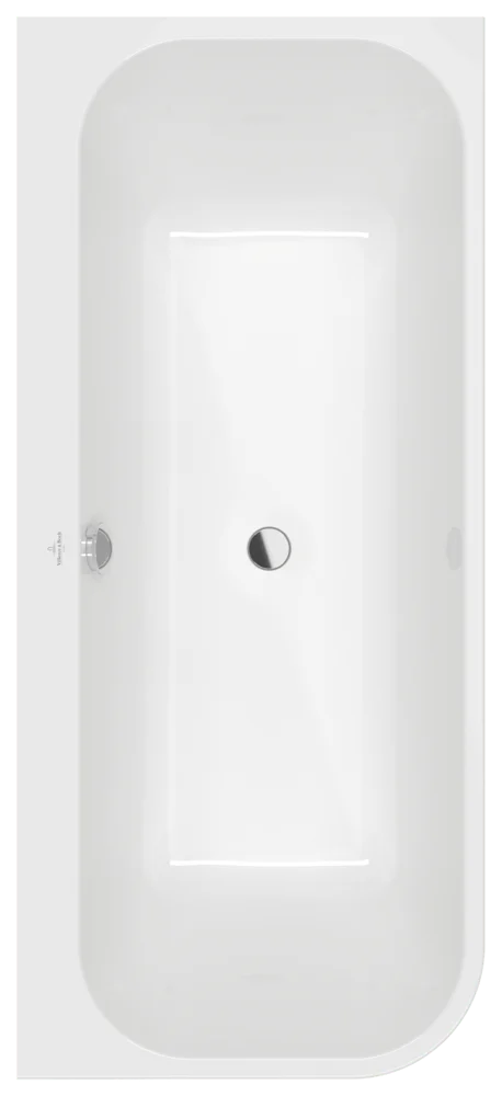 Villeroy & Boch Architectura Airpool Comfort (AC), rechteckige Vorwand-Badewanne mit Whirlpoolsystem, 1700x750 mm, weiß Alpin, Einbauhöhe 575 mm