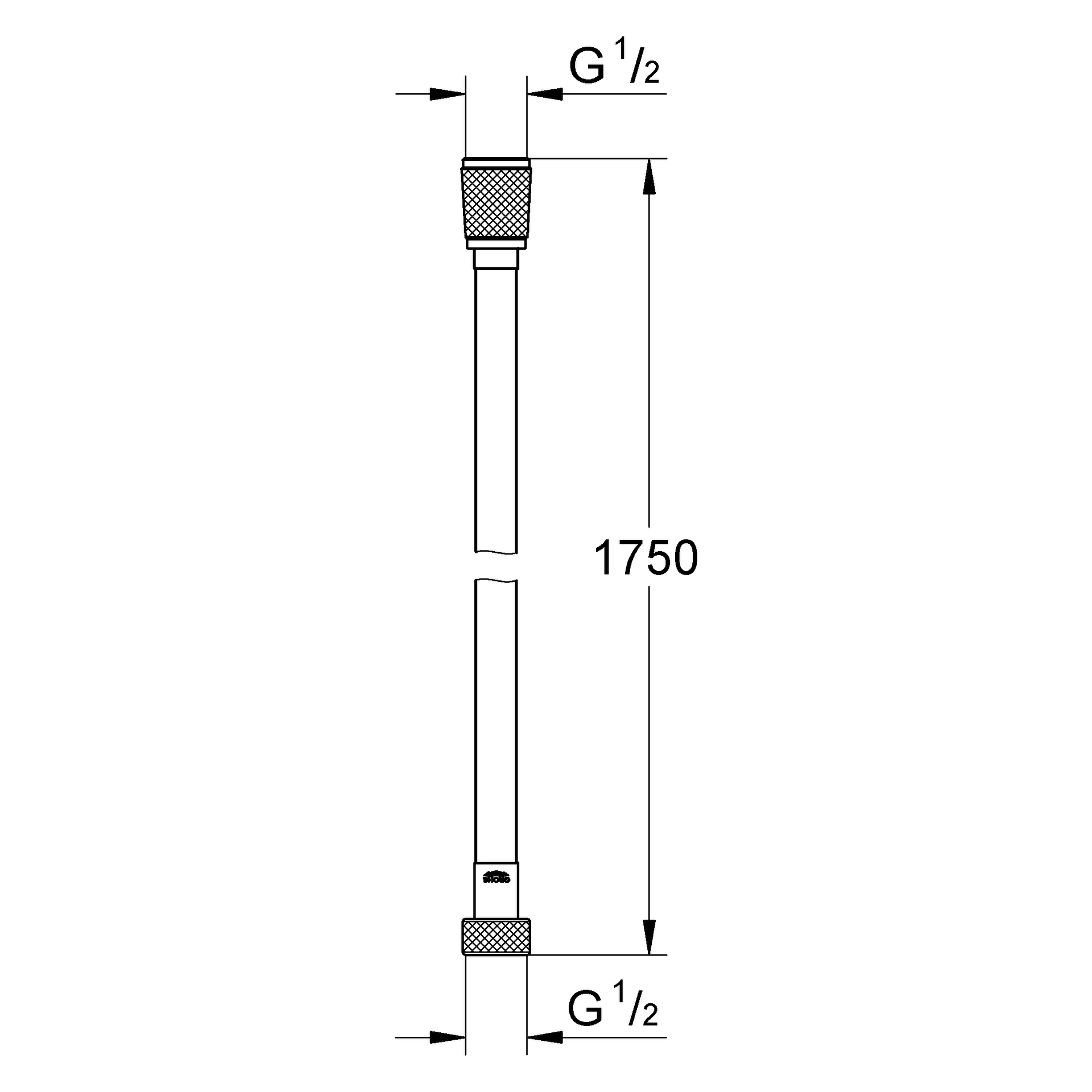 Brauseschlauch Silverflex 28388, 1.750 mm, chrom