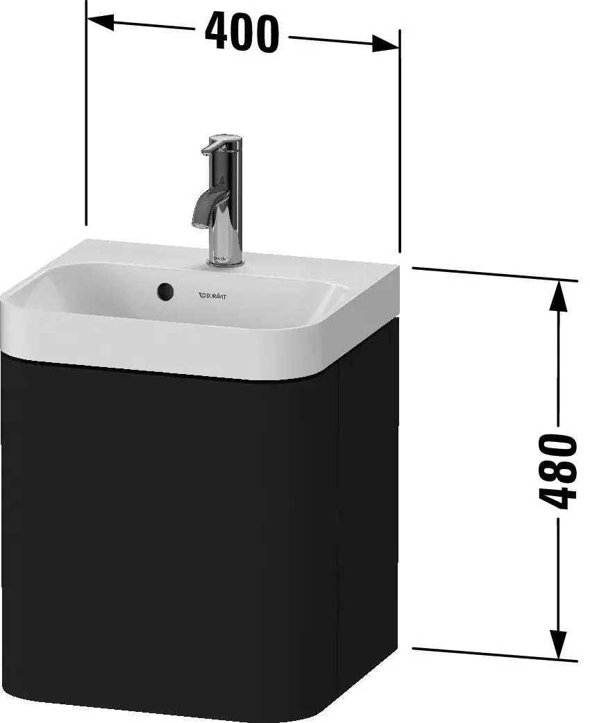 Duravit Waschtischunterschrank c-shaped Set wandhängend „Happy D.2 Plus“ 40 × 48 × 36 cm Duravit Waschtischunterschrank c-shaped Set wandhängend „Happy D.2 Plus“ 40 × 48 × 36 cm