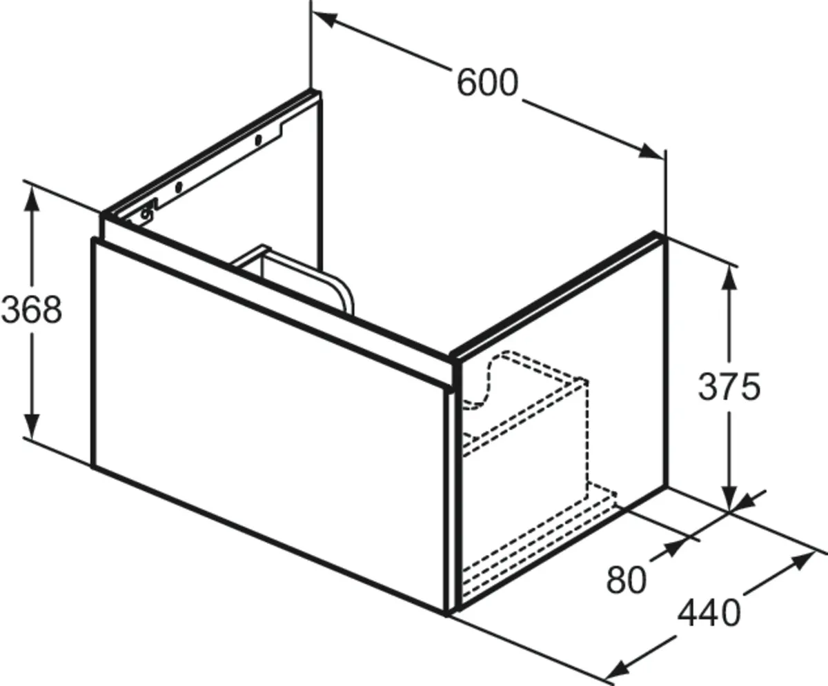 Ideal Standard Waschtischunterschrank „Finesse“ 60 × 37,5 × 44 cm Greige matt Ideal Standard Waschtischunterschrank „Finesse“ 60 × 37,5 × 44 cm Greige matt