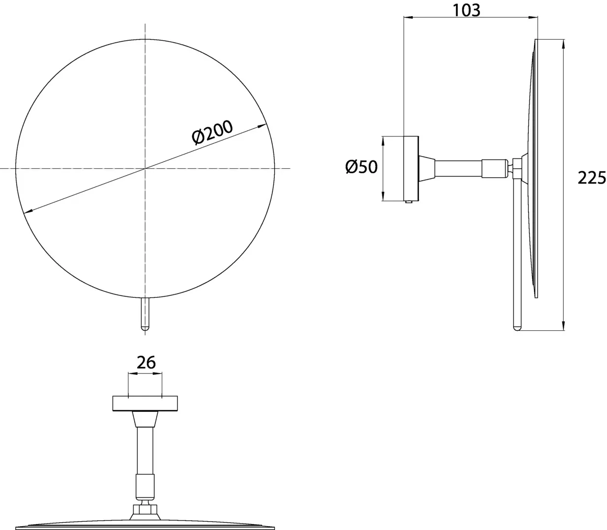 emco Kosmetikspiegel „round“ Rund in schwarz emco Kosmetikspiegel „round“ Rund in schwarz