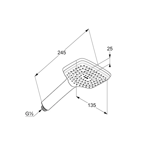 Handbrause „Freshline“ 22 l/min in chrom Handbrause „Freshline“ 22 l/min in chrom