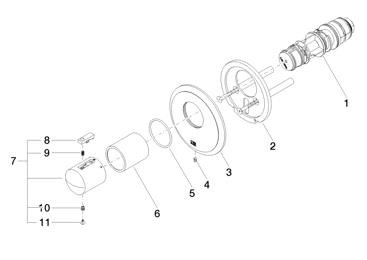 UP-Thermostat ohne Mengenregulierung MADISON Chrom 36503977