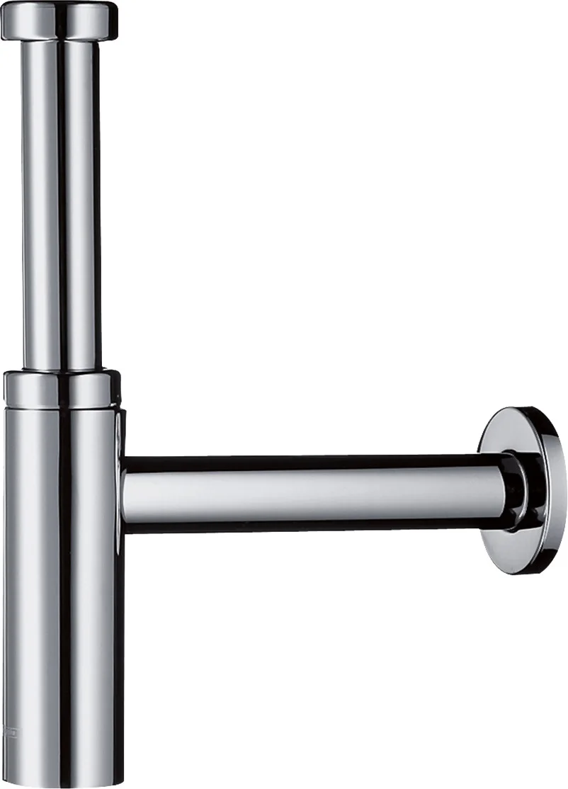 Hansgrohe Designsiphon Flowstar S Chrom – Geruchverschluss, verstellbarer Einbau, Wandabstand 330 mm, Anschlussmaße G 11/4 und DN32