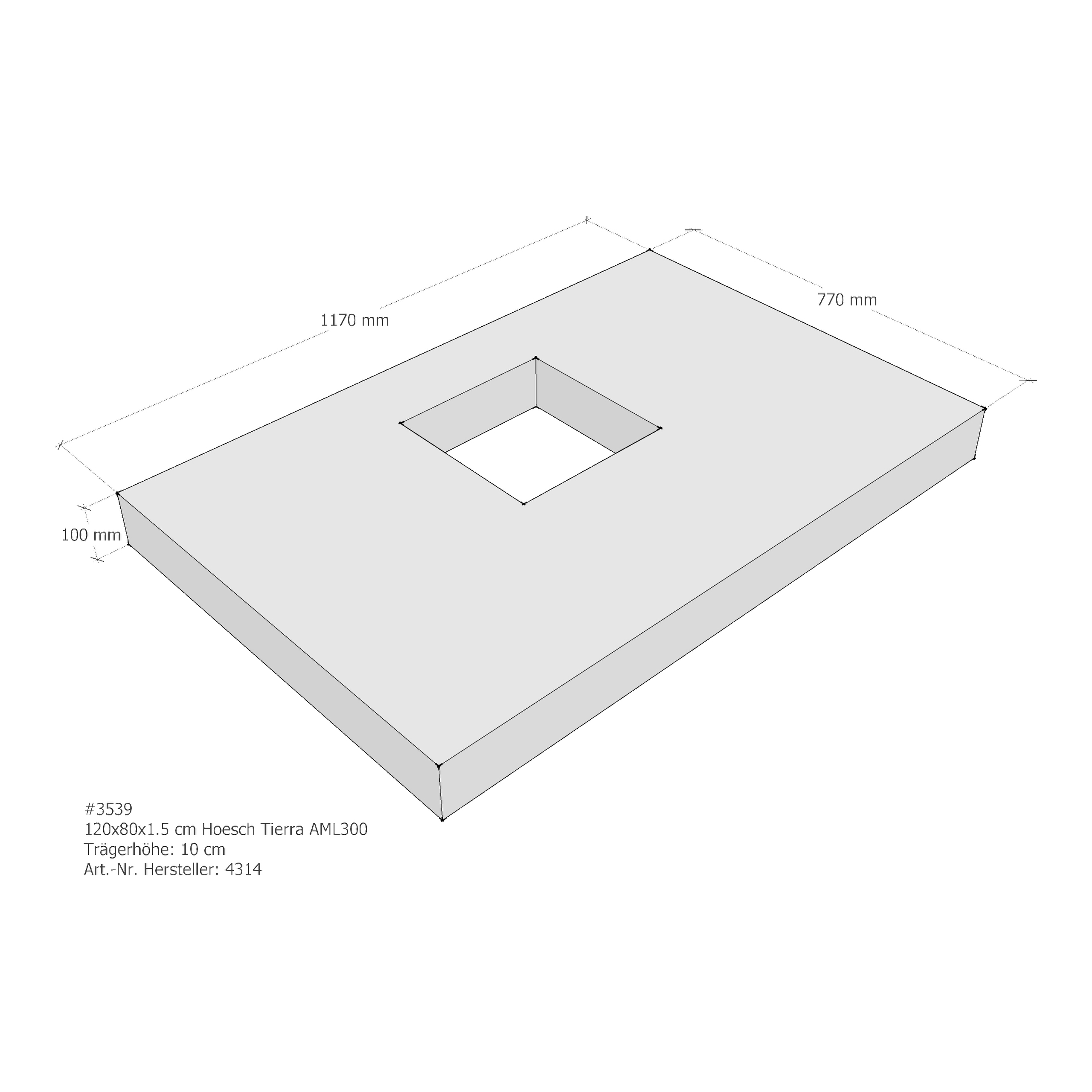 Duschwannenträger für Hoesch Tierra 120 × 80 × 1,5 cm Duschwannenträger für Hoesch Tierra 120 × 80 × 1,5 cm
