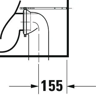 SWC Kombi D-Neo 650mmm, Weiß rimless, fürSPK, TS, Abgang Vario, HYG