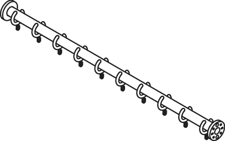 Vorhangstange (USA), Serie 801 L:59 1/16´´,15 Rg. reinweiß Vorhangstange (USA), Serie 801 L:59 1/16´´,15 Rg. reinweiß