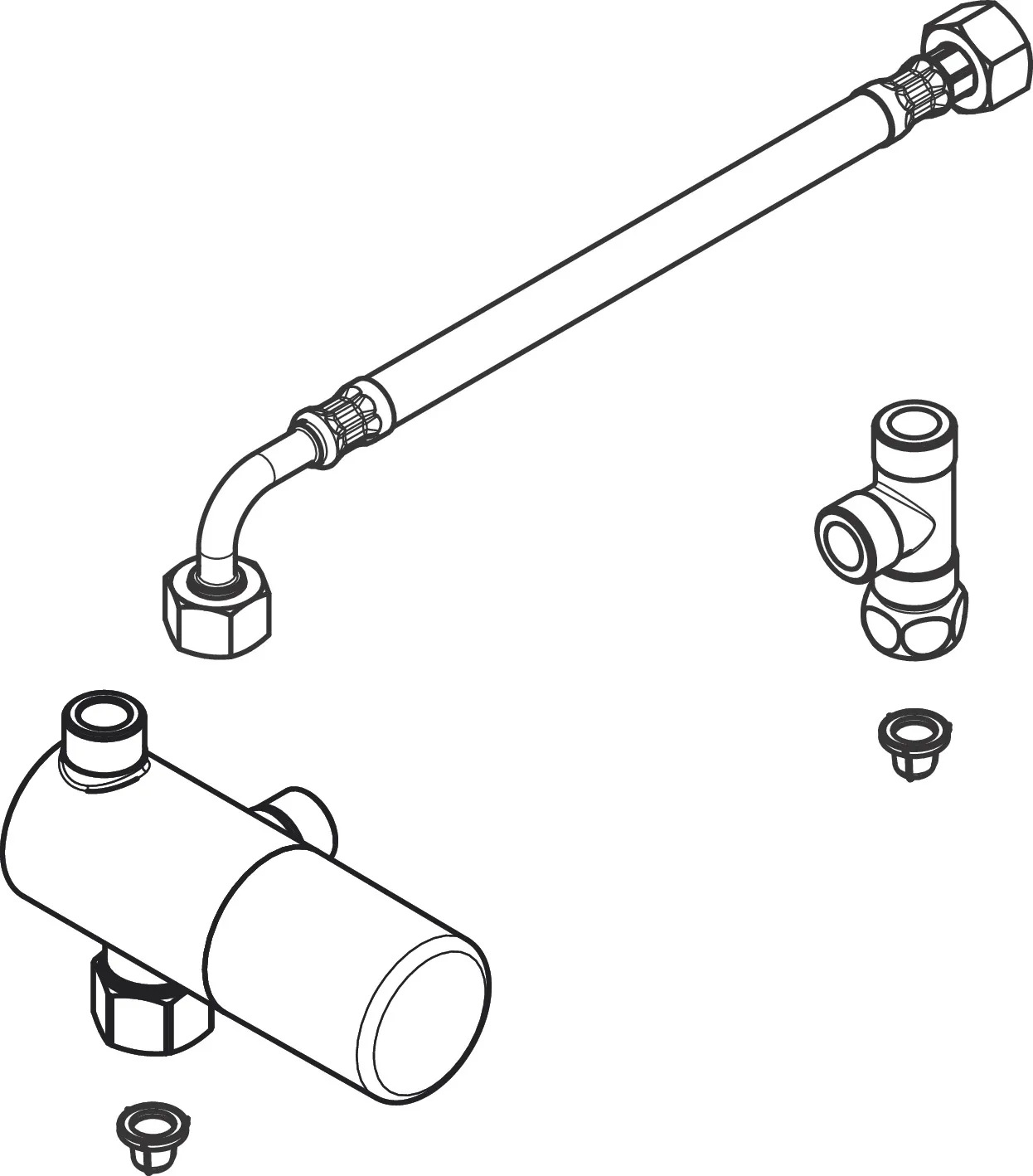 Hansgrohe Ecostat Untertischthermostat Aufputz, Chrom