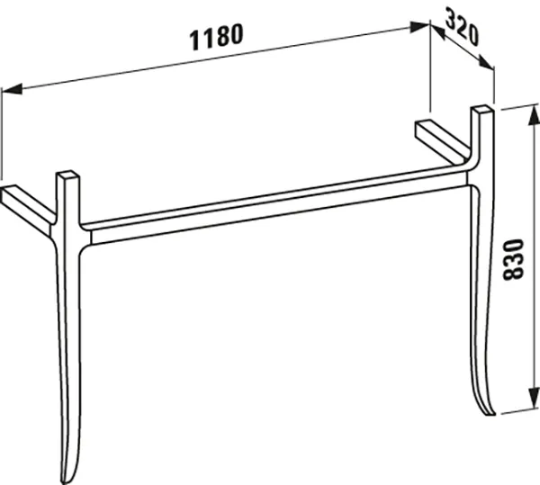 Laufen Waschtisch-Gestell „THE NEW CLASSIC“ 1180 × 830 × 320 mm Laufen Waschtisch-Gestell „THE NEW CLASSIC“ 1180 × 830 × 320 mm