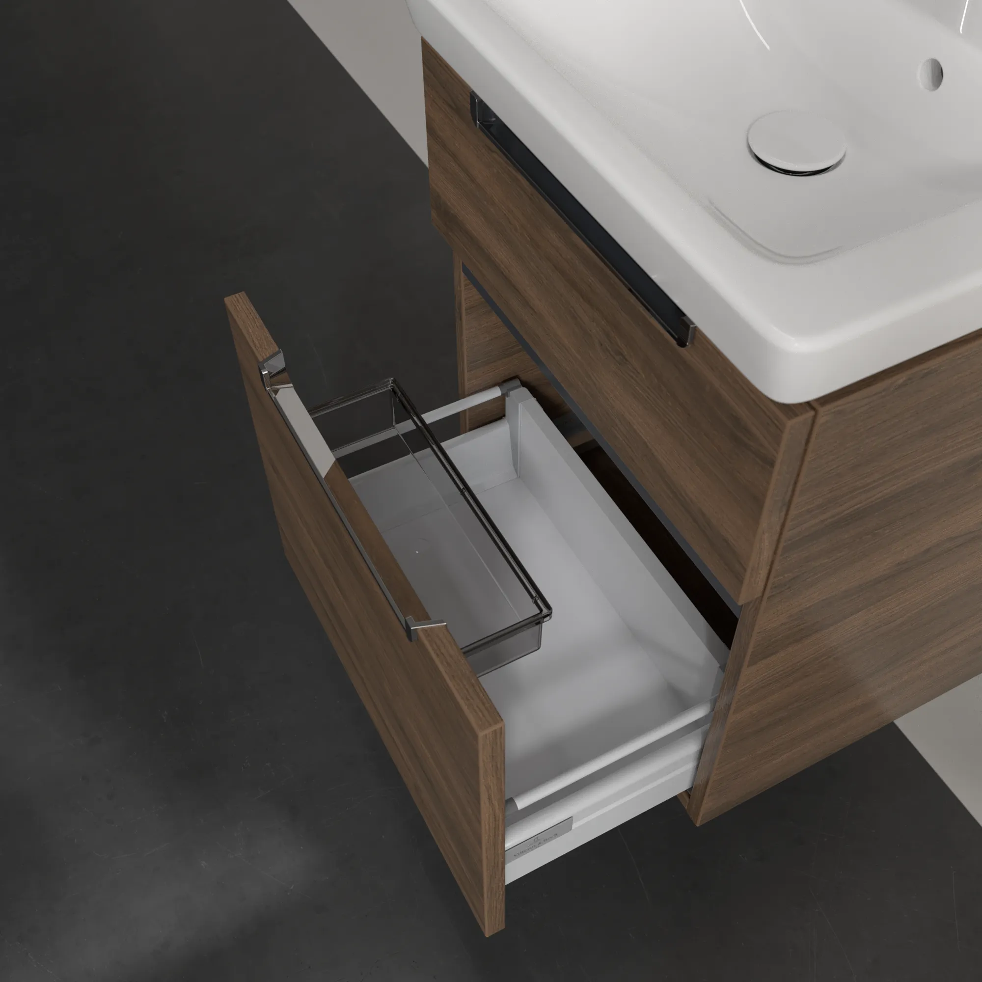 Villeroy & Boch Waschbeckenunterschrank Subway 2.0, Arizona Oak, 485x380 mm, Höhe 590 mm, mit SoftClosing, 1 Waschbecken