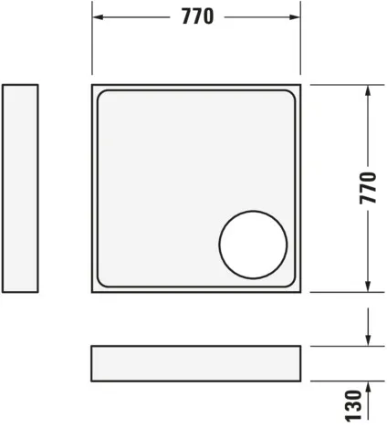 Duravit quadrat Duschwanne „Starck Slimline“ 80 × 80 cm 