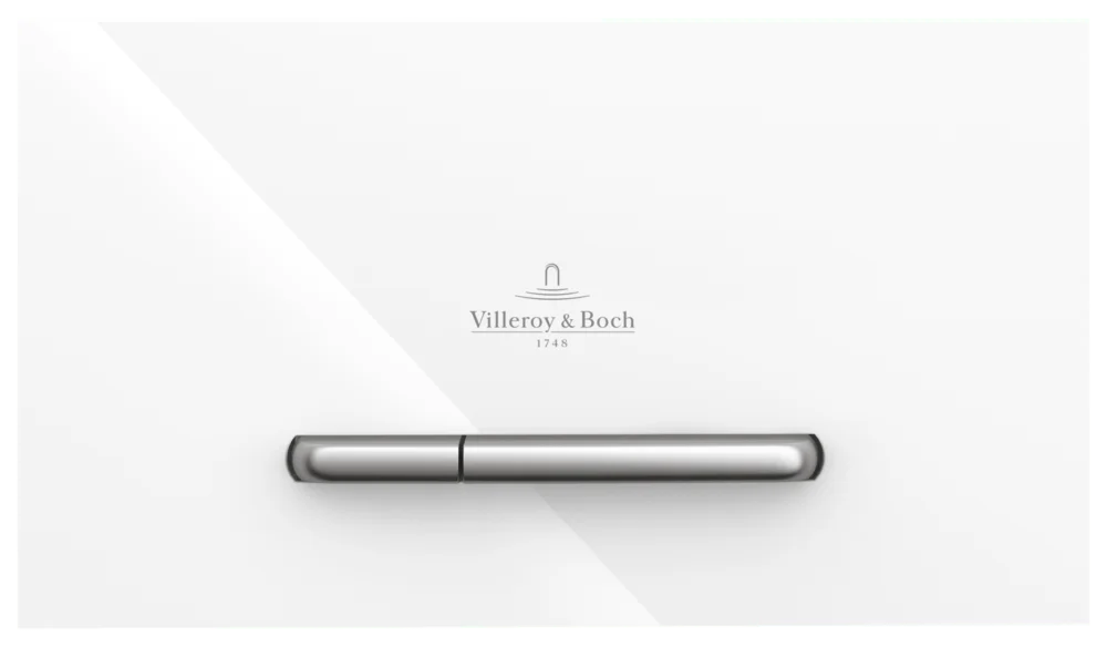 Villeroy & Boch ViConnect WC-Betätigungsplatte 255-5 Glass Glossy White