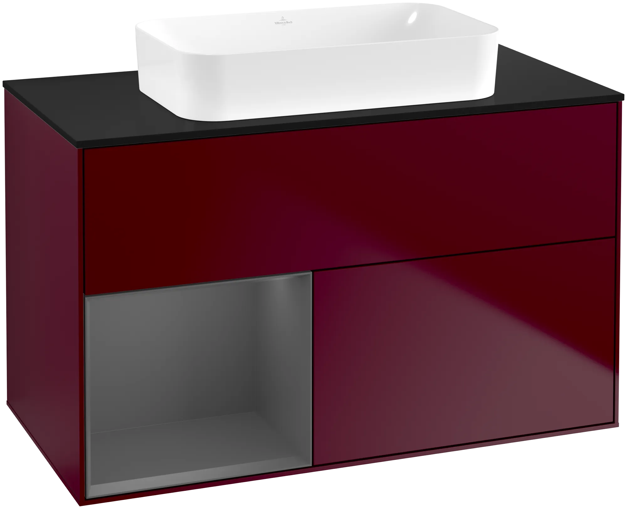 Villeroy & Boch Waschbeckenunterschrank Finion G65, 1000 x 603 x 501 mm, mit Beleuchtung, 2 Auszüge