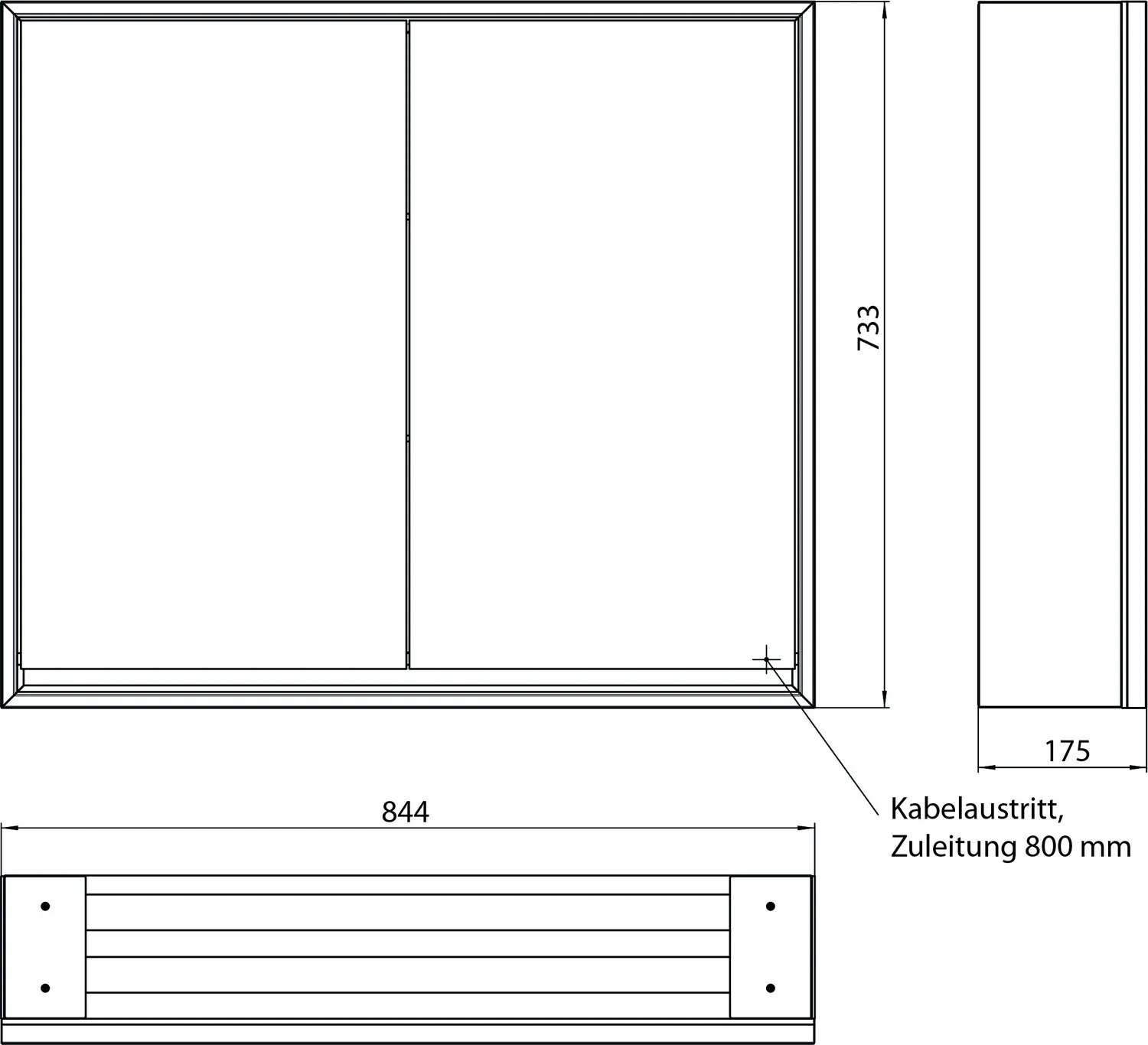 emco Spiegelschrank „loft“ 84,4 × 73,3 × 17,5 cm