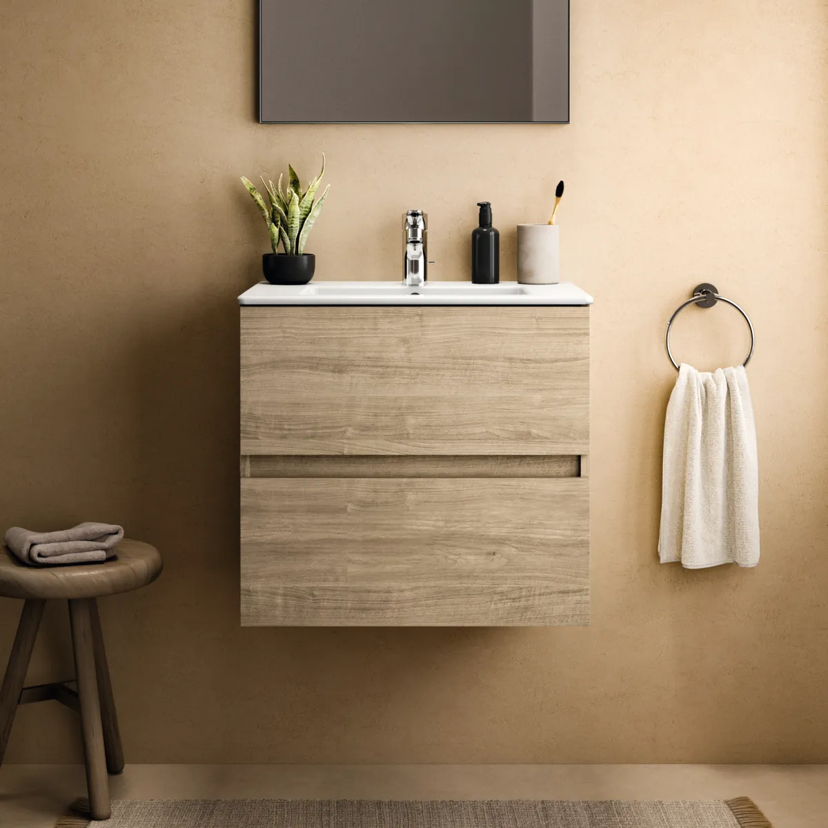 Ideal Standard Möbelwaschtischunterschrank Eurovit+ 2 Auszüge Hamilton Eiche 600x440x550mm Ideal Standard Möbelwaschtischunterschrank Eurovit+ 2 Auszüge Hamilton Eiche 600x440x550mm
