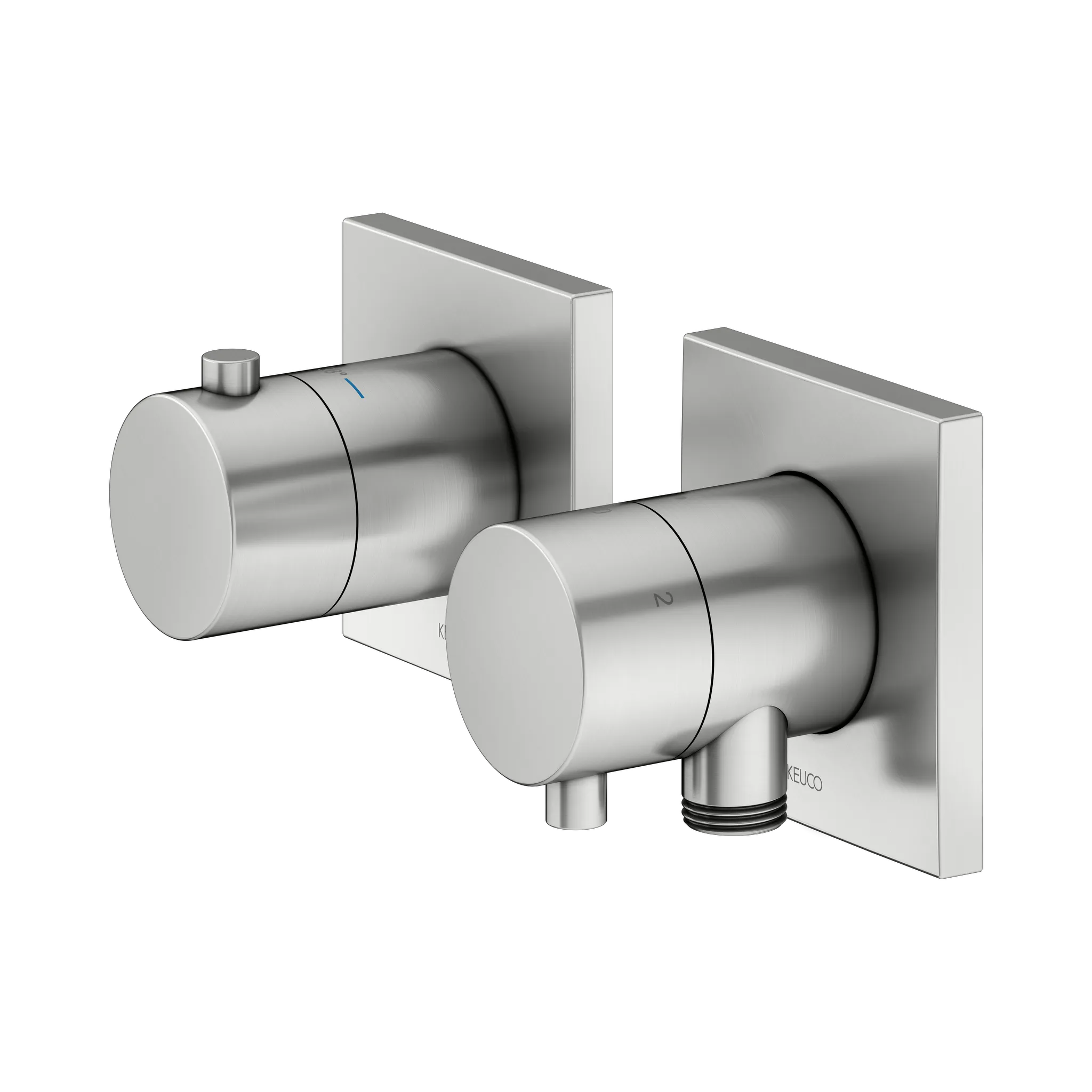 KEUCO EDITION 11 Thermostatarmatur-Set Unterputz für 3 Verbraucher mit Schlauchanschluss und Brausehalter