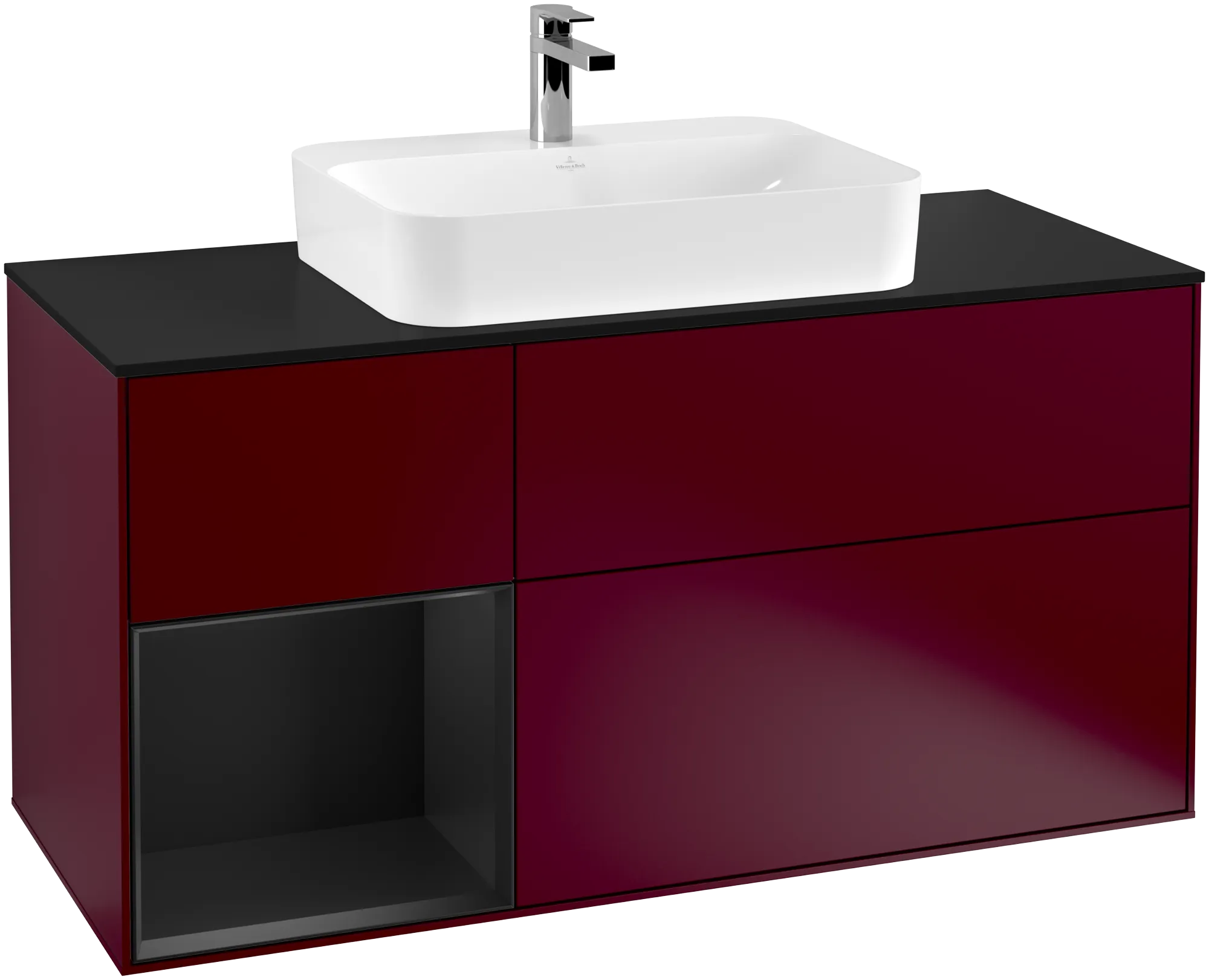 Villeroy & Boch Finion Waschbeckenunterschrank F41, 1200x603x501mm, mit Beleuchtung