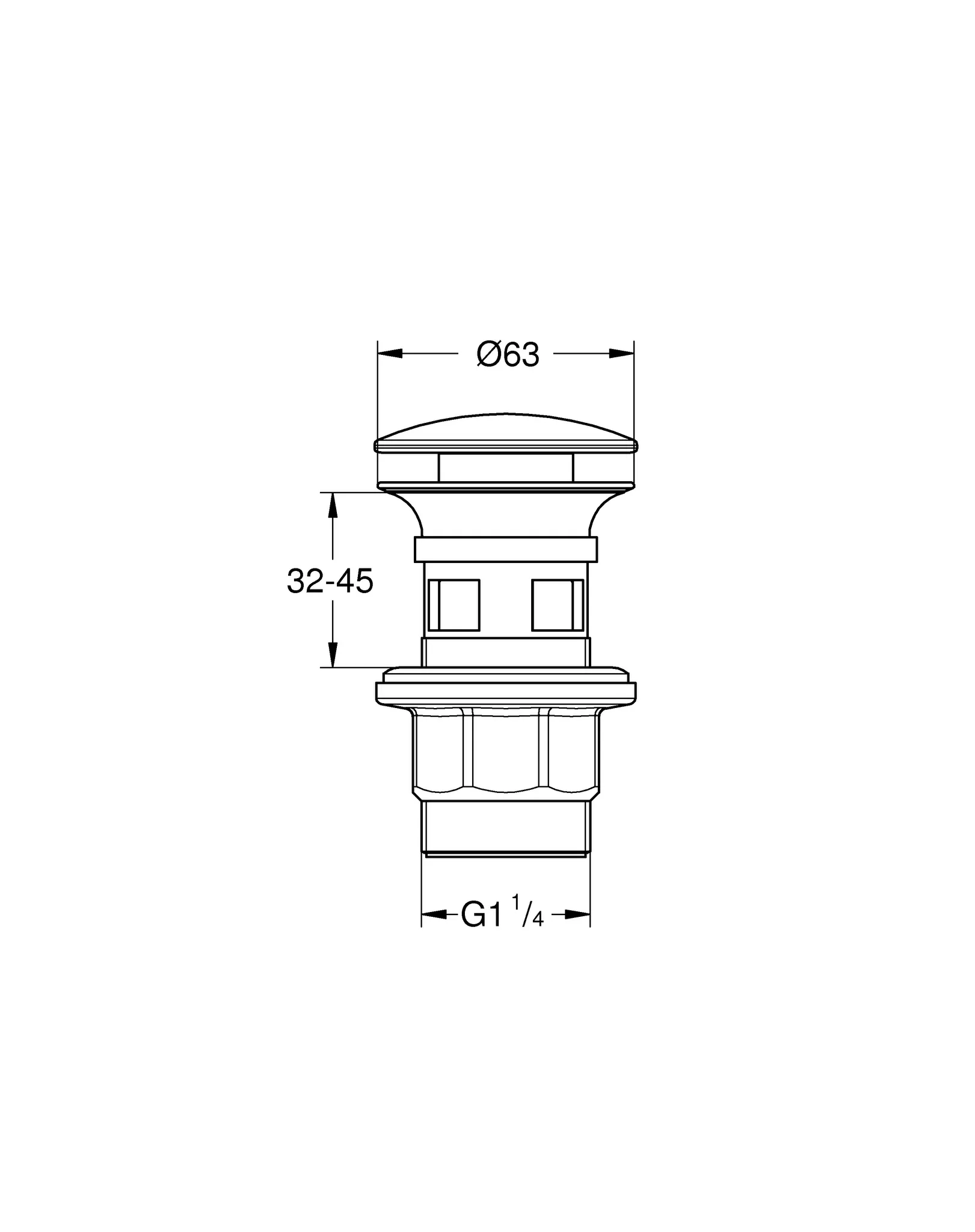 Ablaufgarnitur 40824, mit Druckstopfen Ablaufgarnitur 40824, mit Druckstopfen