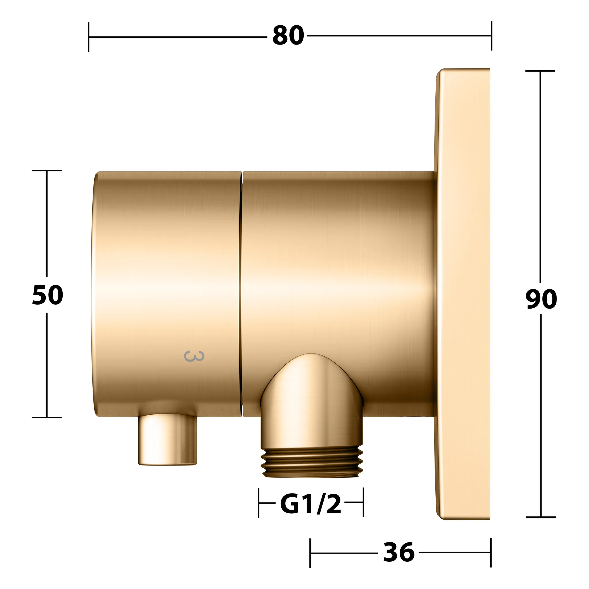 IXMO 3-Wege Umstellventil UP DN15 IXMO Comfort, eckig Messing geb. IXMO 3-Wege Umstellventil UP DN15 IXMO Comfort, eckig Messing geb.