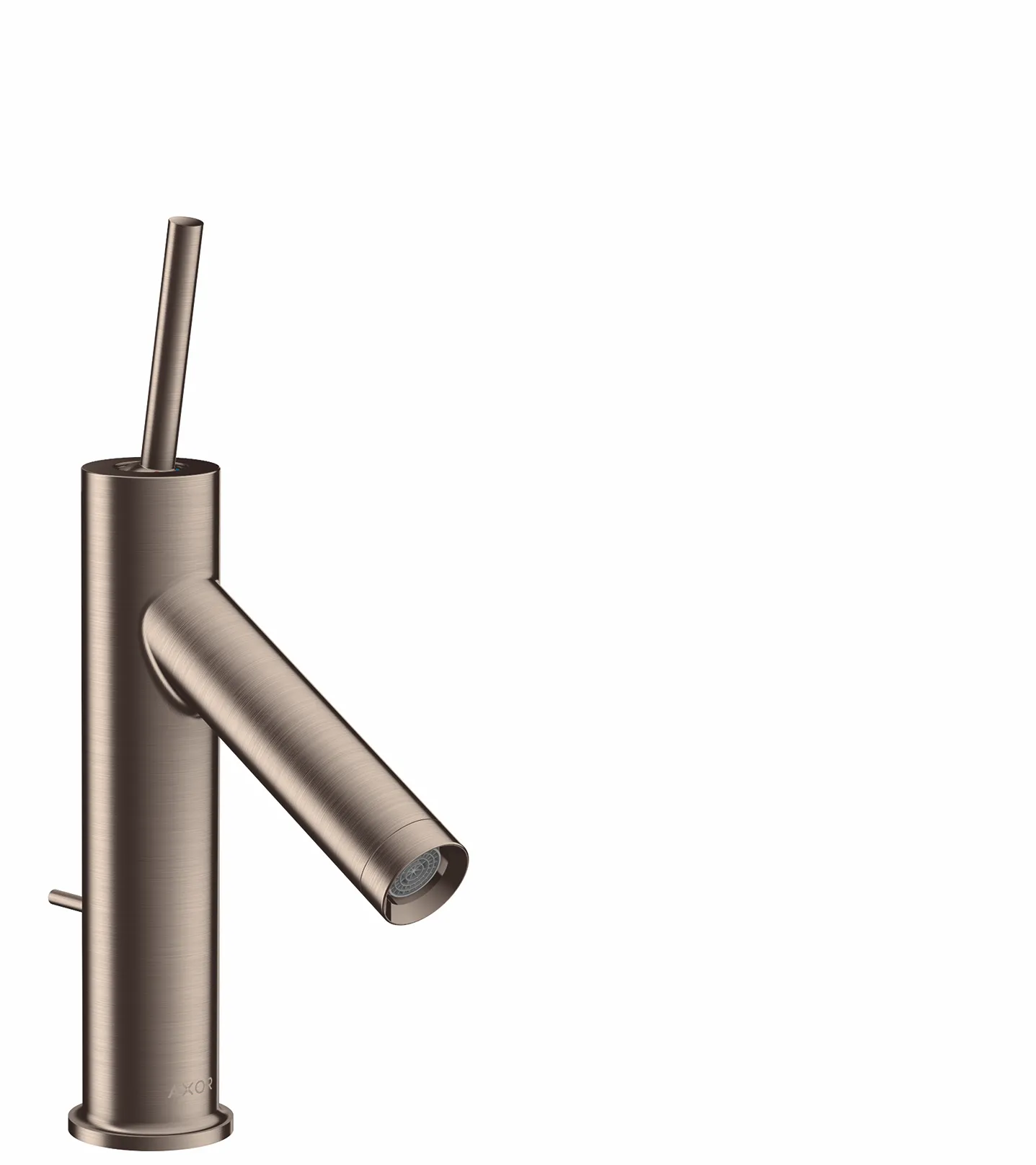 Hansgrohe AXOR Starck Einhebel-Waschtischmischer 90 mit Pingriff und Zugstangen-Ablaufgarnitur, Brushed Nickel
