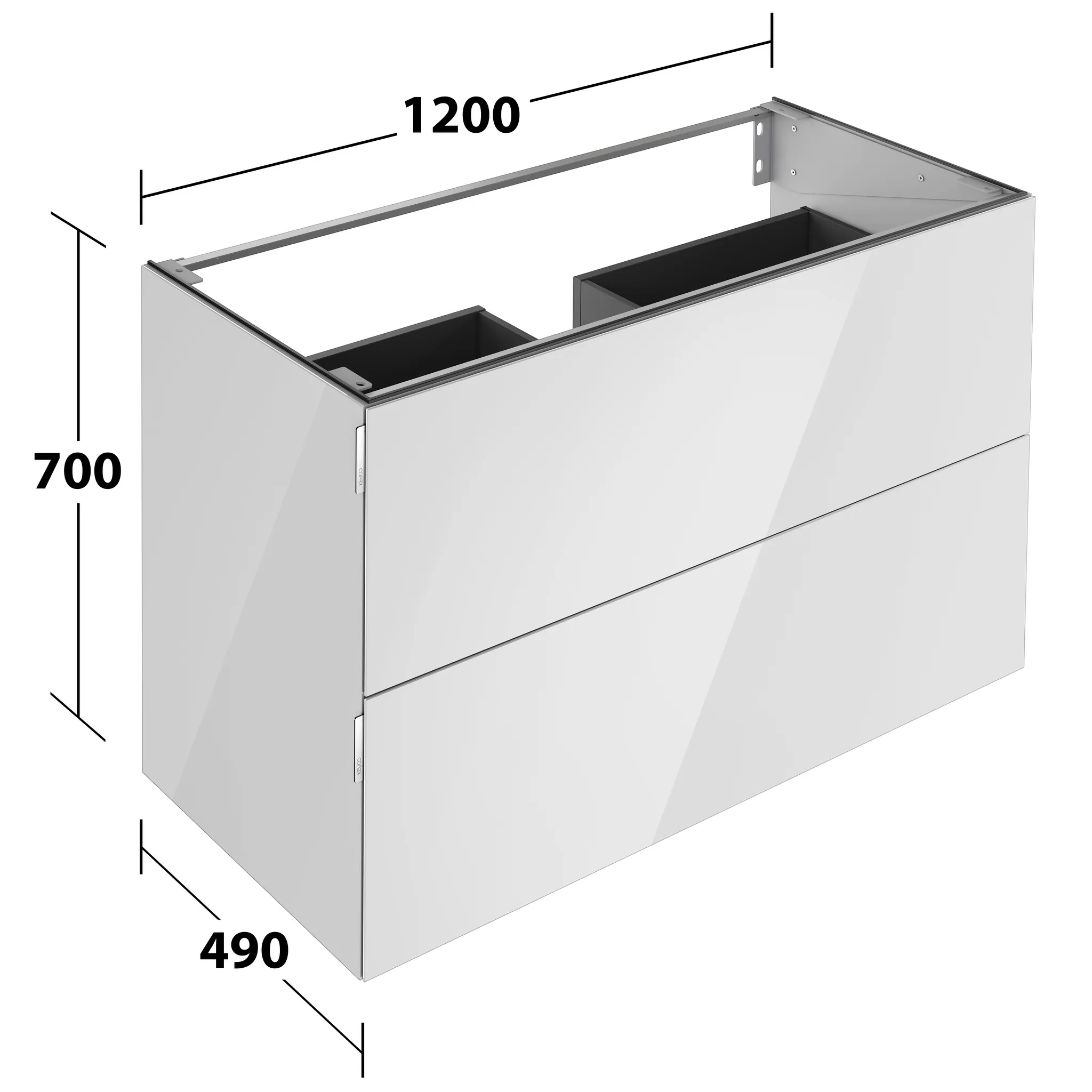 KEUCO Waschtischunterschrank mit Auszügen „Edition 11 Art“ Manhattan (Glas), Manhattan (Glas), ohne Beleuchtung 1200 × 700 × 490 mm