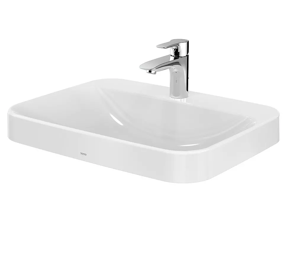 Toto Möbelwaschtisch „LF“ 600 × 460 × 167 mm in weiß Toto Möbelwaschtisch „LF“ 600 × 460 × 167 mm in weiß