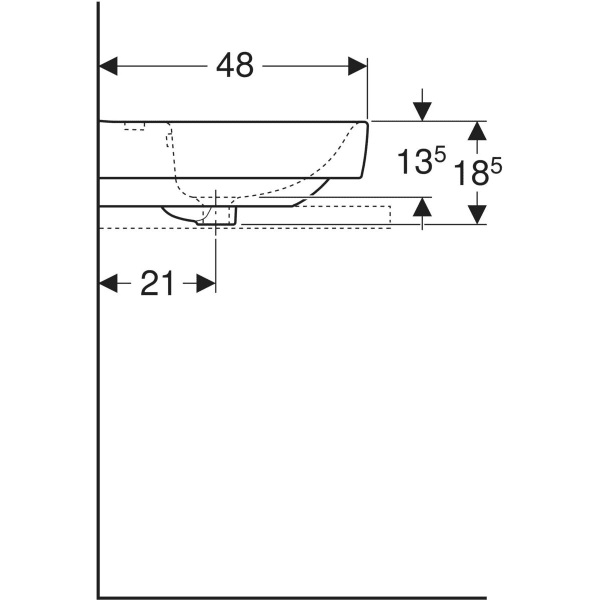 Aufsatzwaschtisch mit Ablagefläche „Renova Plan“, rechteckig 90 × 48 cm in weiß alpin Aufsatzwaschtisch mit Ablagefläche „Renova Plan“, rechteckig 90 × 48 cm in weiß alpin