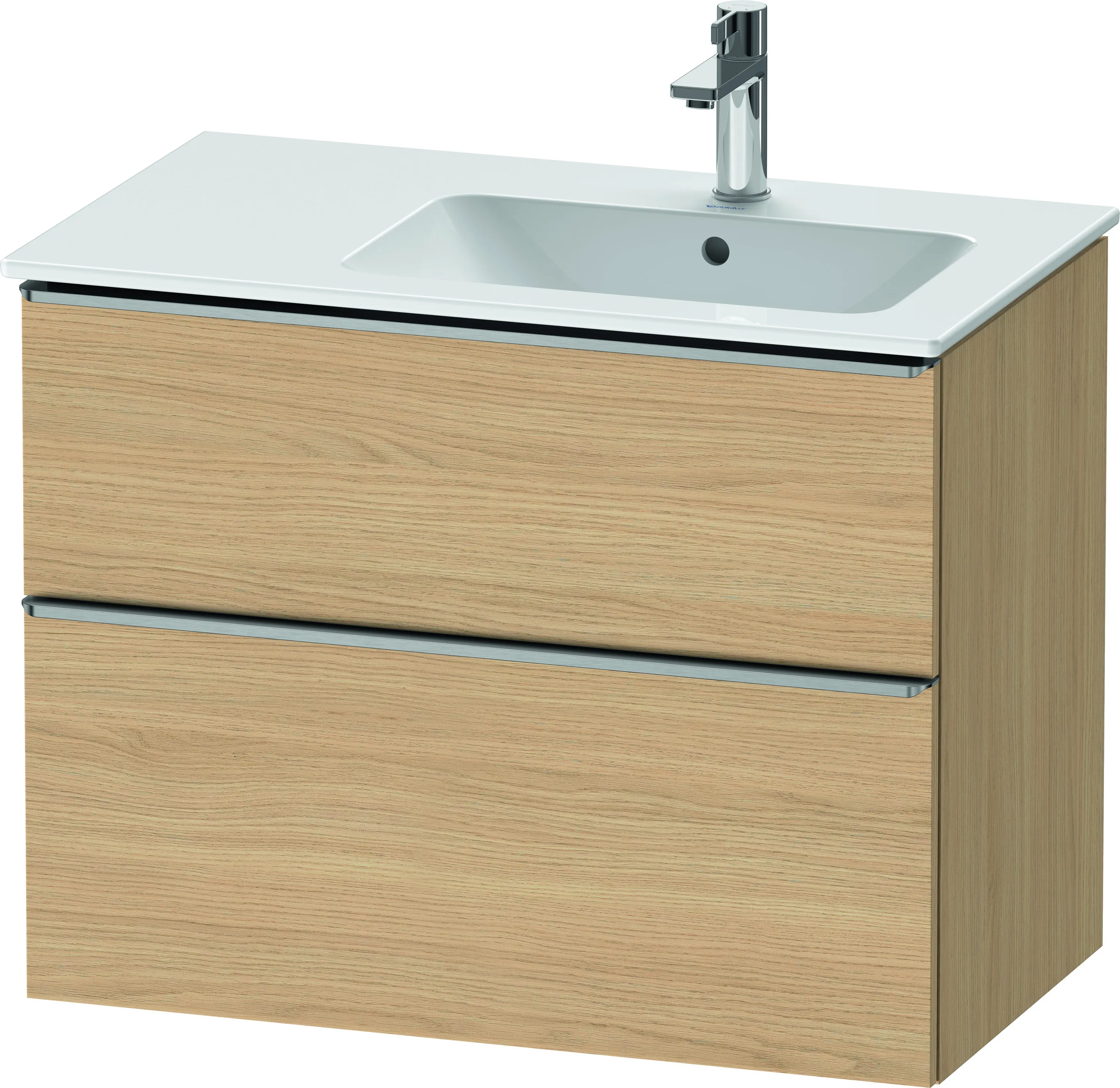 Duravit Waschtischunterschrank wandhängend „D-Neo“ 81 × 62,5 × 46,2 cm Eiche Natur