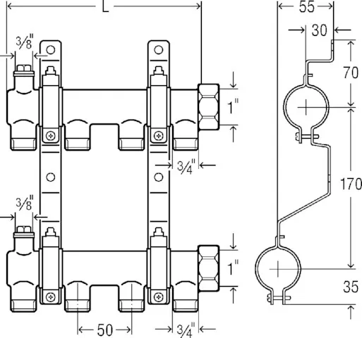 Viega „Sanfix“ Verteiler 5-fach