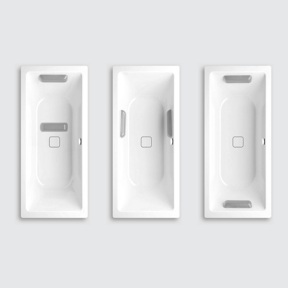 Kaldewei Multifunktionskissen „Experience“ 35 × 12 cm in grau (2 Stück)