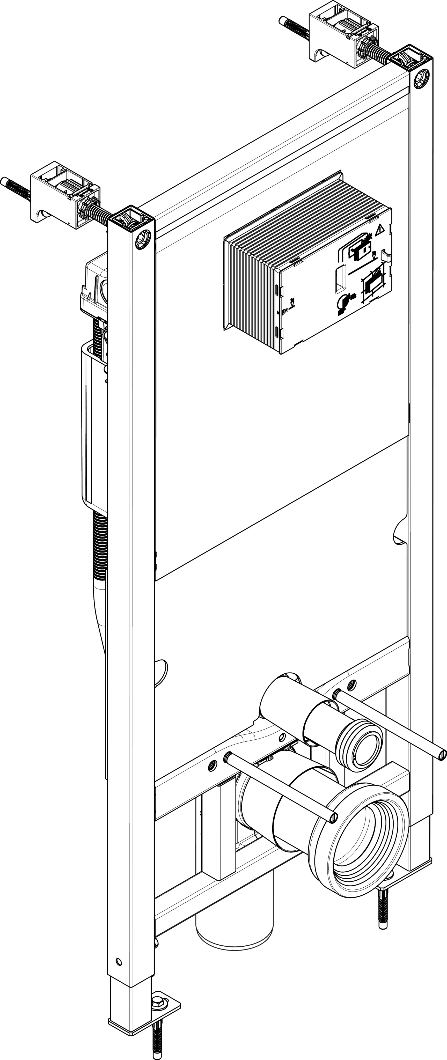 Hansgrohe iFrame universal Unterputzspülkasten 1120 für Wand-WC, Trocken- und Nassbau, verstellbare Entwässerungstiefe 75–115 mm, Spülmengen 6 l / 3 l, Anschluss R ½ Hansgrohe iFrame universal Unterputzspülkasten 1120 für Wand-WC, Trocken- und Nassbau, verstellbare Entwässerungstiefe 75–115 mm, Spülmengen 6 l / 3 l, Anschluss R ½