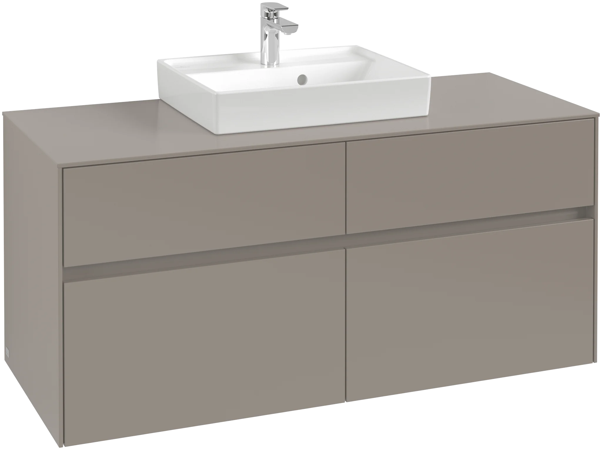 Villeroy & Boch Collaro Waschbeckenunterschrank 1200x548x500mm Glossy Grey