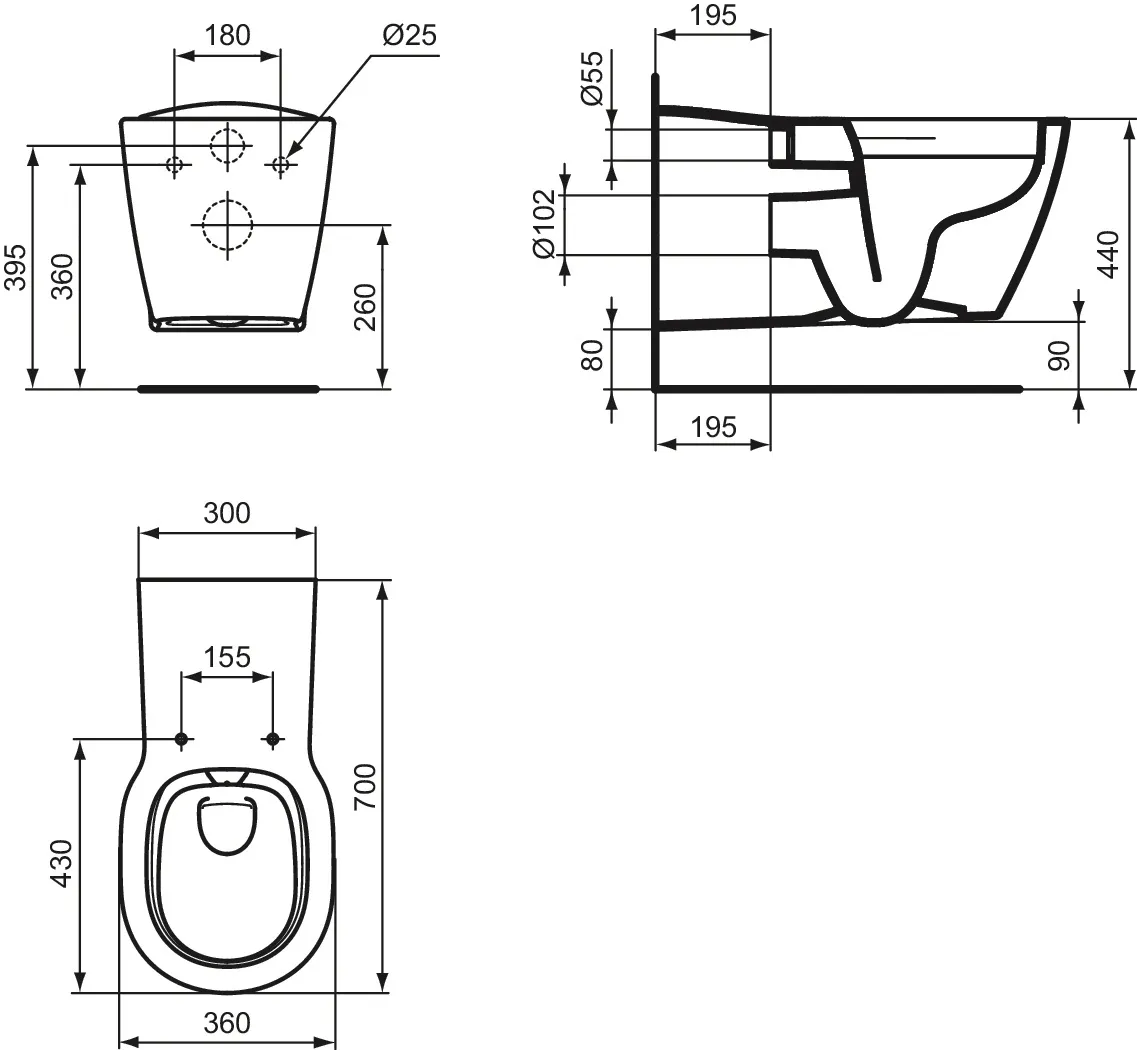 WC „ConnectFreedom“ 36 × 38,5 × 70 cm WC „ConnectFreedom“ 36 × 38,5 × 70 cm