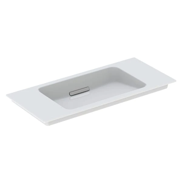Schrankwaschtisch „One“ mit horizontalem Ablauf 90 × 40 cm mit KeraTect®
