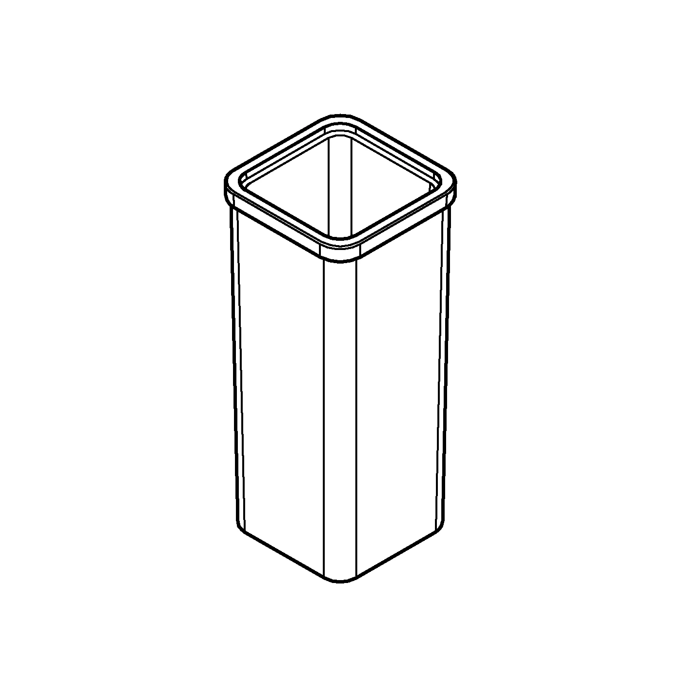 Ersatzglas 40867, für Selection Cube Toilettenbürstengarnitur