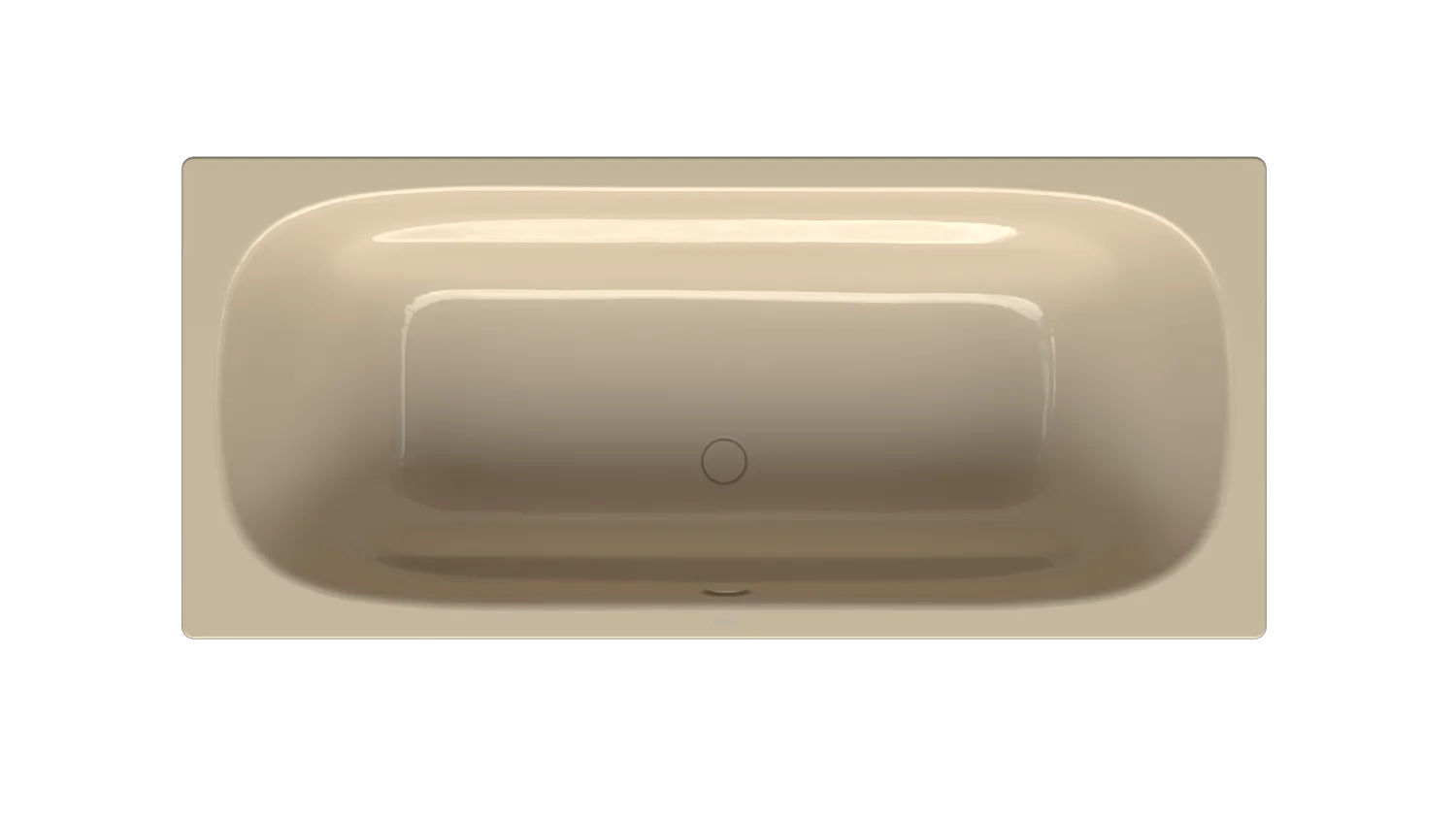Bette BetteDuo Badewanne Rechteck Duo Bahama beige 1800x800x420 mm 30 mm Randhöhe 2-Sitzer Einbau Unterbau glasierter Titan-Stahl