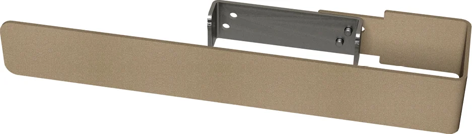 BEMM Handtuchhalter Relax EK L350, braunbeige perlmatt, 76,5 mm Bautiefe, 50 mm Bauhöhe, positionierbar links/rechts, 40 mm Tiefe von Heizkörper bis Außenkante