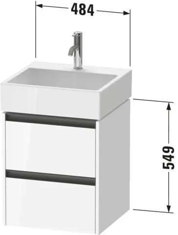 Duravit Waschtischunterschrank wandhängend „Ketho.2“ 48,4 × 54,9 × 46 cm in Eiche Marmoriert Duravit Waschtischunterschrank wandhängend „Ketho.2“ 48,4 × 54,9 × 46 cm in Eiche Marmoriert