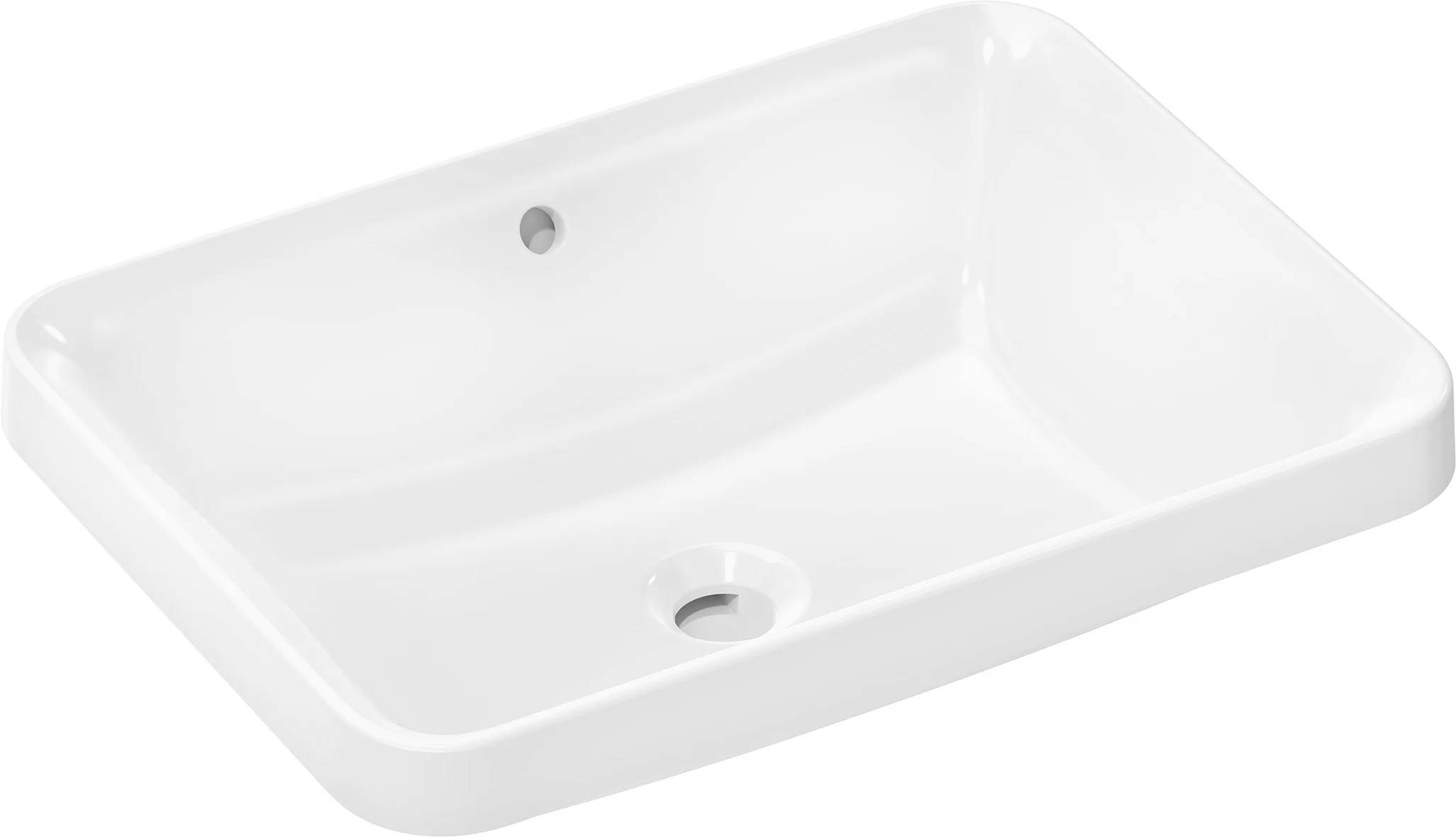 Hansgrohe Einbauwaschtisch Xuniva Q, weiß, 550x400 mm, glänzend, mit Überlauf, CL25 Hansgrohe Einbauwaschtisch Xuniva Q, weiß, 550x400 mm, glänzend, mit Überlauf, CL25