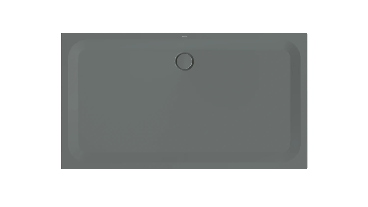Bette rechteck Duschwanne „BetteUltra“ 1800 × 1000 mm ohne Oberflächenbeschichtung, ohne Oberflächenveredelung, ohne Wannenträger, in Smoke
