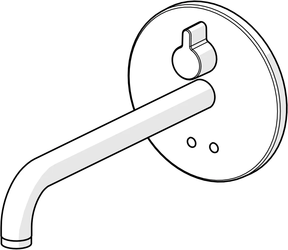 HansaELECTRA Waschtischarmatur Hansaelectra Fertigset für Waschtisch-Batterie 8181 Rosette rund 3 V, Bluetooth Ausladung 310 mm Chrom